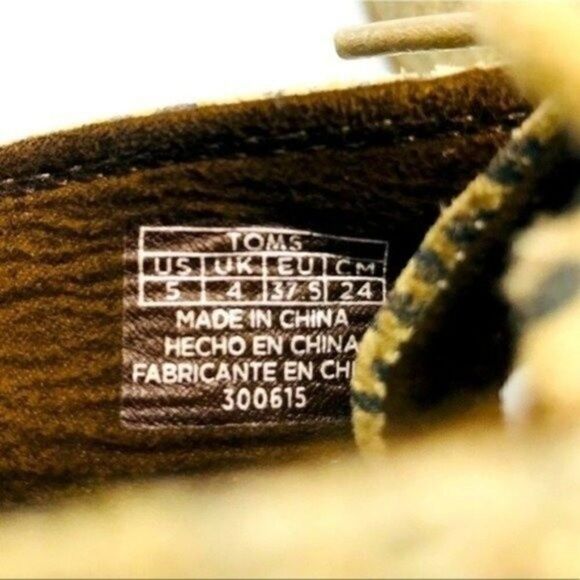 Toms womans cheetah print ankle booties lace up US5 BoxP suede leather - Picture 5 of 5